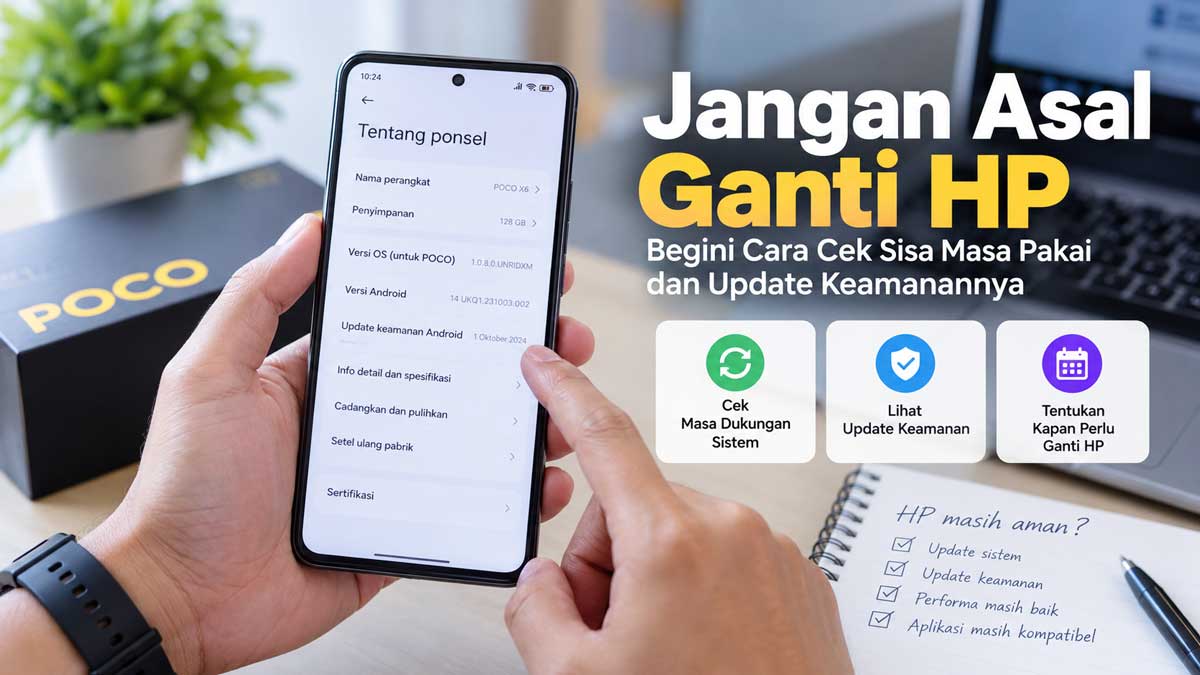 Jangan Asal Ganti HP, Ini Cara Cek Sisa Masa Pakai dan Update Keamanannya