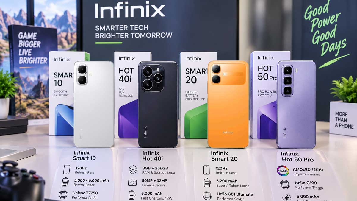 Harga Merakyat! Ini 4 HP Infinix Baterai Awet September 2026