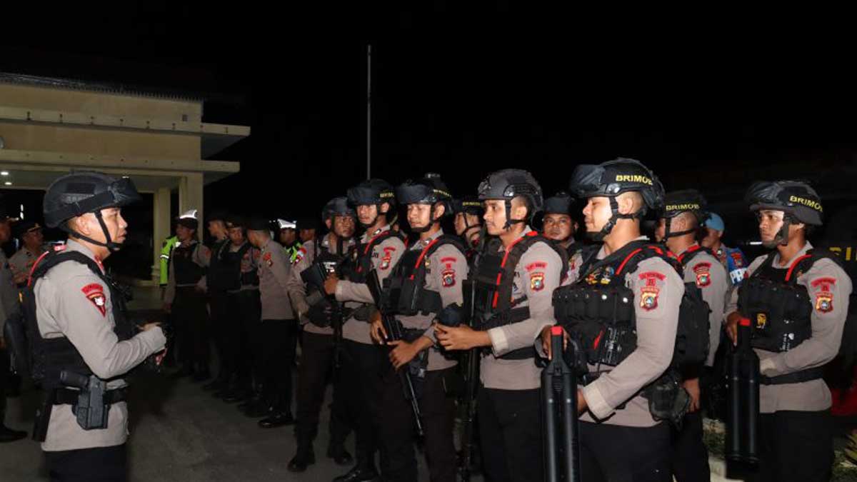 Jaga Kamtibmas Tetap Kondusif, Polres Belitung Kerahkan 25 Personel Patroli Gabungan