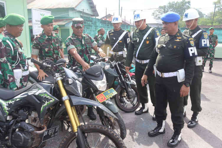 Dansubdenpom Persiapan Belitung Sosialisasikan Operasi Gaktib dan Yustisi Polisi Militer 2023