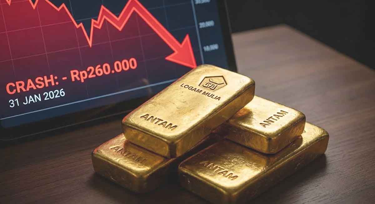 Harga Emas Antam Bak Roller Coaster Sepekan: Pecah Rekor Berkali-kali, Lalu Anjlok Drastis