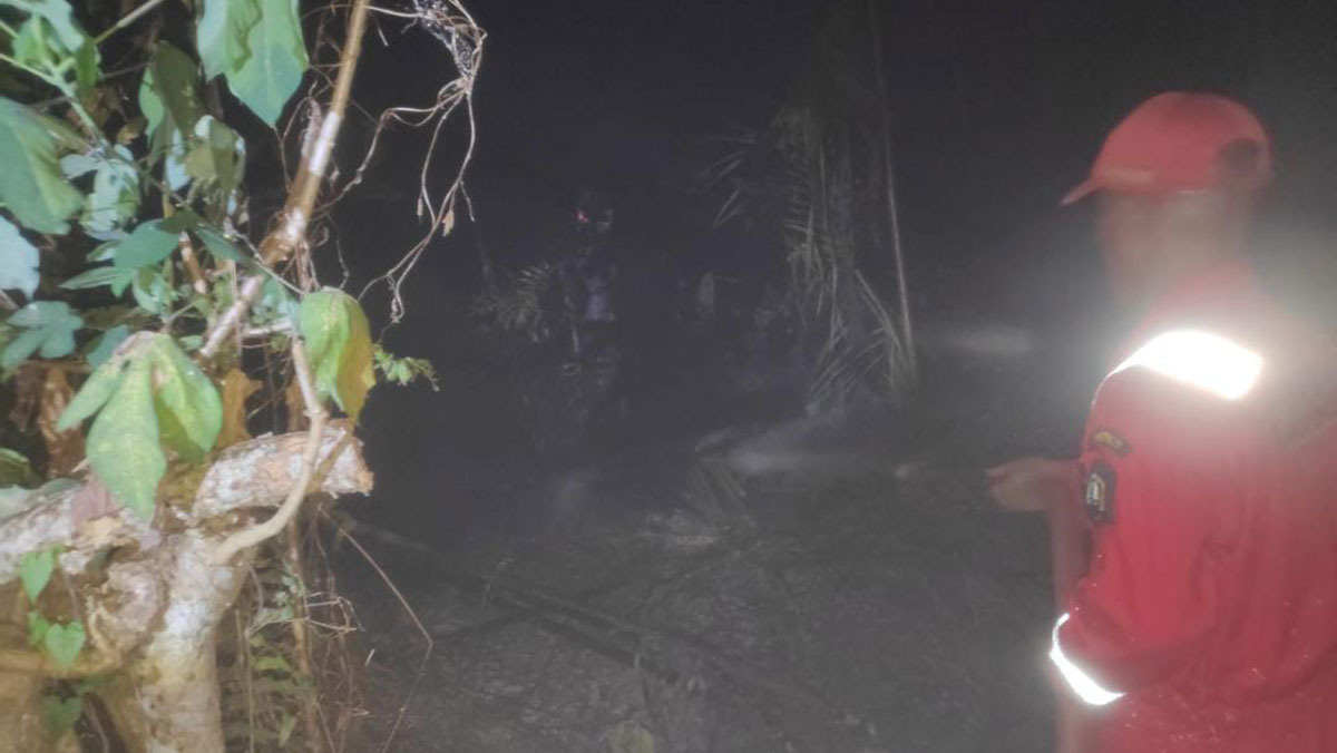 Kebakaran Hutan Dekat Villa Truntum Tanjung Kelayang Belitung, 1 Hektare Lahan Terbakar