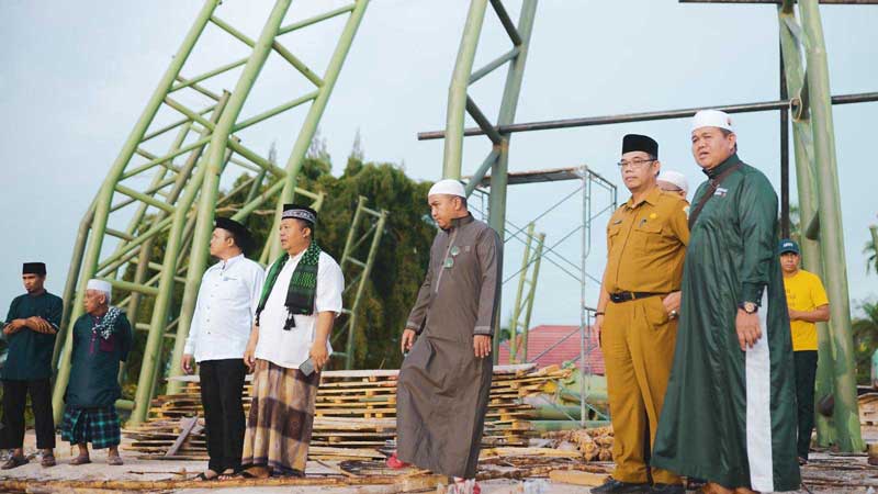 Ulama se-PGK Tinjau Pembangunan Masjid Kubah Timah, Molen DukungTuntaskan Pembangunan