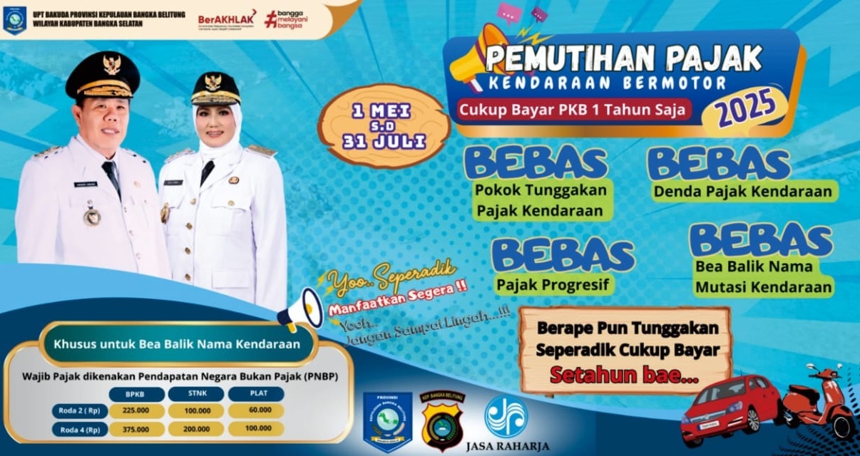 Gubernur Babel Ajak Masyarakat Manfaatkan Pemutihan Pajak Kendaraan 2025