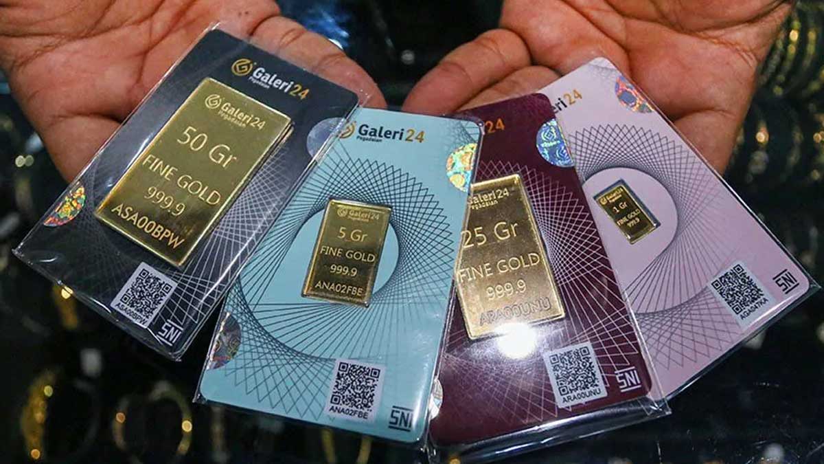 Daftar Harga Emas Pegadaian Hari Ini Terbaru Galeri 24: Antam, UBS, dan Retro Lengkap Buyback