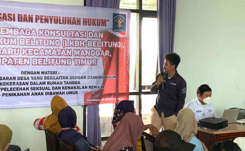 LKBH Belitung Sosialisasi Masalah Hukum di Desa Baru Kecamatan Manggar