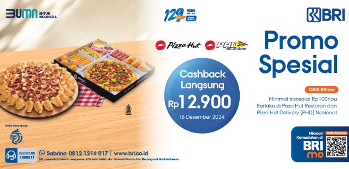 Daftar 13 Promo Makanan Spesial HUT BRI Desember 2024, Banjir Diskon dan Cashback!