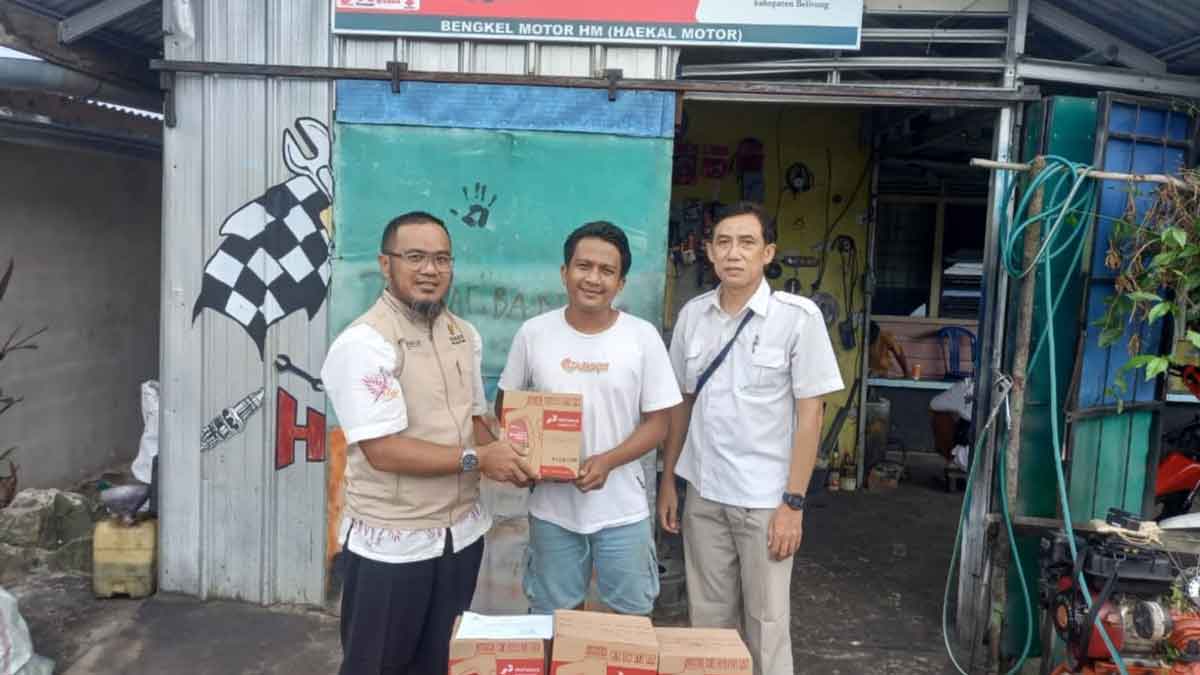 Baznas Belitung Salurkan Bantuan Modal Usaha Bengkel Motor Melalui Program Z-Auto