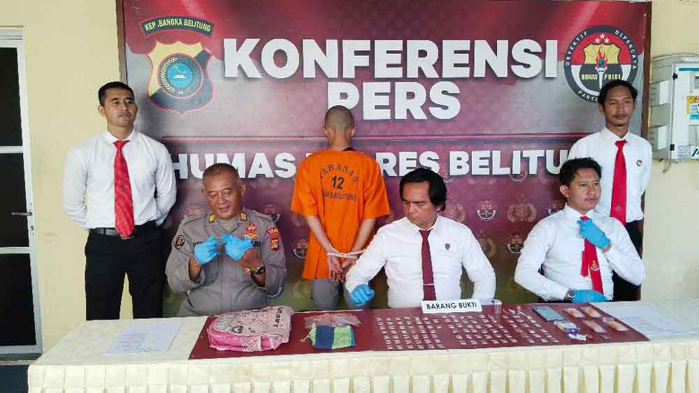 98 Paket Sabu Diamankan Polres Belitung, Narkoba Dikendalikan dari Lapas?