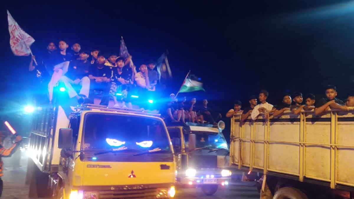 Pawai Takbir Keliling Idul Fitri 2026 di Belitung Meriah, 200 Kendaraan Padati Tanjungpandan