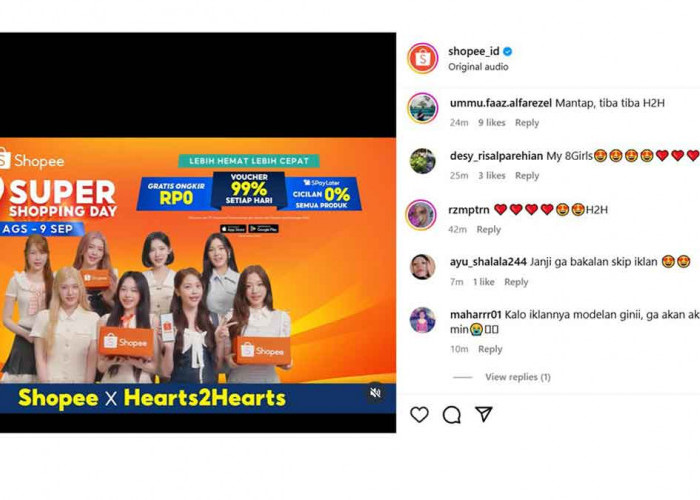 Iklan Shopee 9.9 Super Shopping Day Bareng Hearts2Hearts Banjir Pujian, Fans Janji Tak Akan Skip!