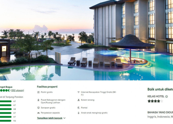 Dari Ulasan Tamu, Hotel Beach Access di Belitung Ini Raih Rating 4,5