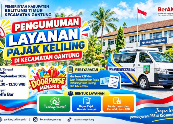 Camat Gantung Ajak Warga Bayar PBB, Layanan Pajak Keliling Hadir di Coffee Bar