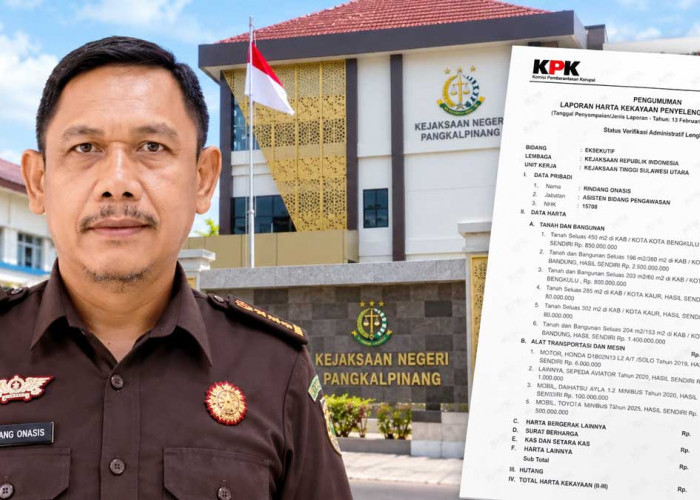 Kajari Pangkalpinang Rindang Onasis Disorot, LHKPN dan Rekam Penanganan Tipikor Terungkap