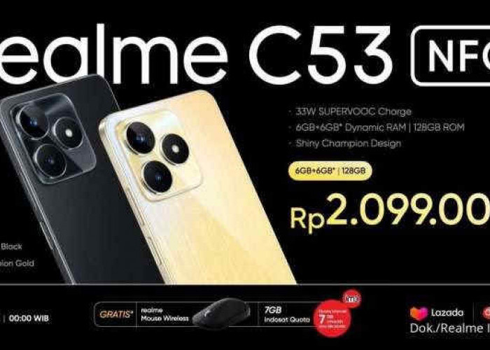 HP Realme C53 NFC 2023, Harga Murah Spesifikasi Mewah Hanya Rp 2 Jutaan