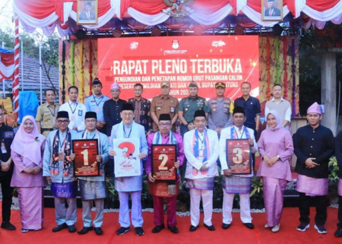 KPU Tetapkan Nomor Urut Paslon Pilkada Belitung 2024, Berikut Jadwal Masa Kampanye