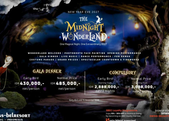 Sambut Tahun Baru 2027, Swiss-Belresort Belitung Hadirkan The Midnight Wonderland