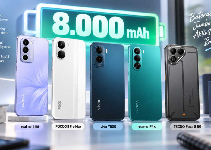 Daftar 5 HP Baterai 8.000 mAh Terbaru 2026, Harga Mulai 2 Jutaan dengan Fitur Menarik