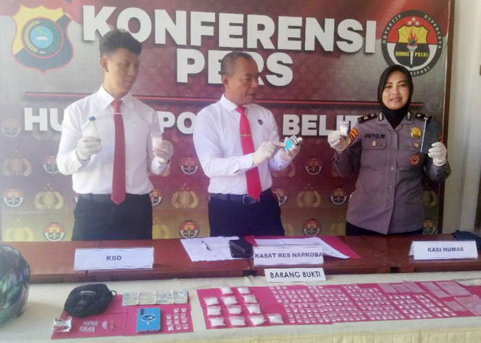 Polres Belitung Bongkar Jaringan Sabu dari Lapas, Kurir Gunakan Sistem Lempar Paket
