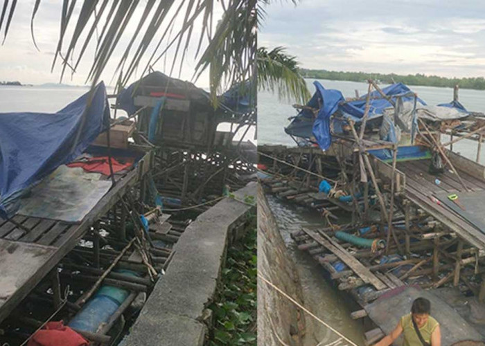 Satgas Halilintar Sikat Ponton Timah Ilegal di Sungai Pilang, Usai Tabrak Kabel Sutet PLN Belitung