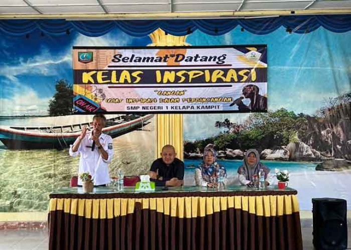 Ketua DPRD Belitung Timur jadi Narasumber Kelas Inspirasi Program Gangan SMPN 1 Kelapa Kampit