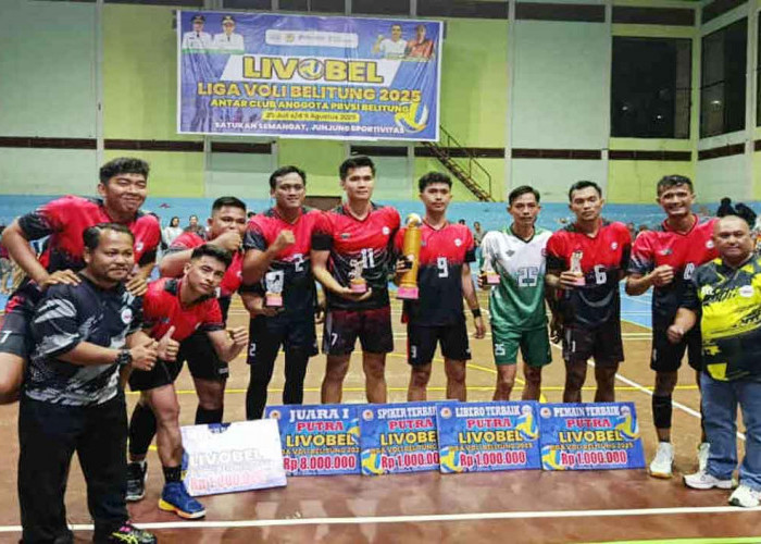 Juara Liga Bola Voli Belitung 2025 Putra & Putri, Drama 5 Set hingga Kemenangan Telak