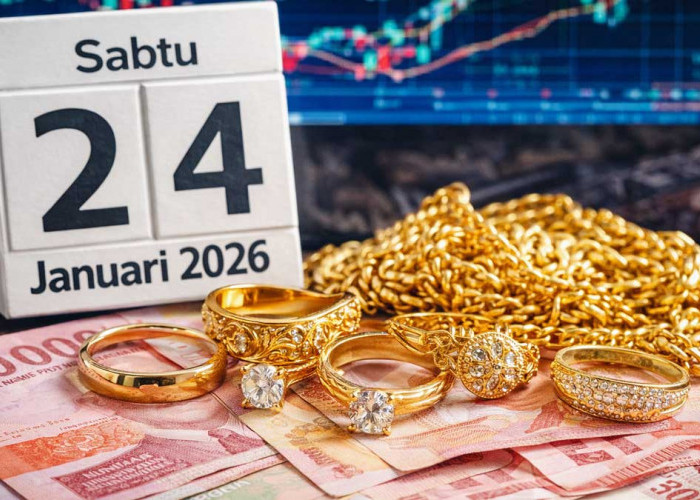 Update Harga Emas Perhiasan 24 Januari 2026, Hartadinata Naik, Raja Emas Turun