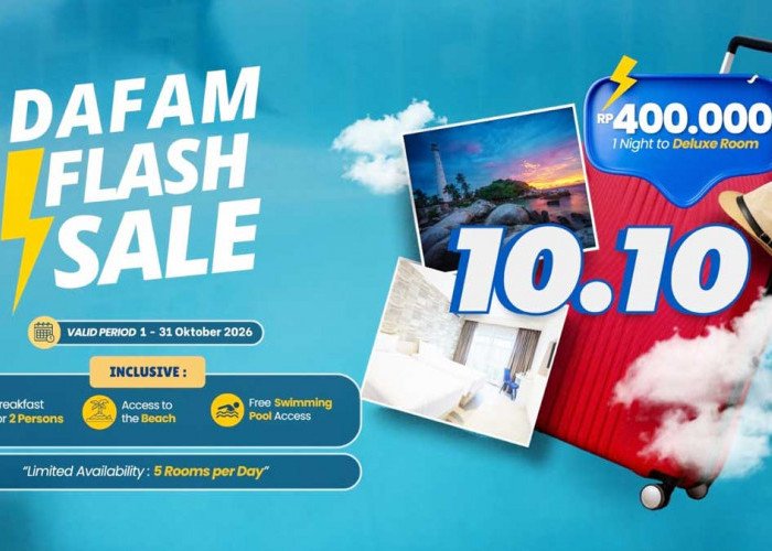 Promo Hotel Belitung Oktober 2026, Kamar Dafam Resort Cuma Rp400 Ribu Termasuk Sarapan
