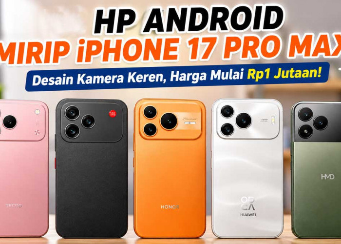 12 HP Android Mirip iPhone 17 Pro Max, Desain Kamera Kece Mulai 1 Jutaan