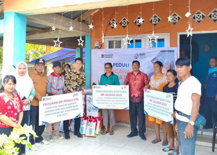 BRI Peduli Salurkan Bantuan Tanggap Bencana Gempa Poso, Wujud Ketulusan dan TJSL