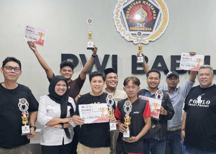 Juara Lomba Gaple Antarwartawan PWI Babel 2026, Ini Daftar Pemenangnya