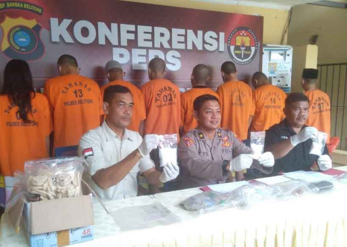 Operasi Antik Polres Belitung 2023, 9 Orang Jadi Tersangka Narkoba
