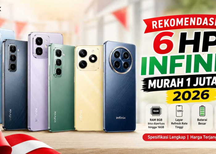 6 HP Infinix Murah 1 Jutaan 2026, RAM Bisa Diperluas hingga 16GB