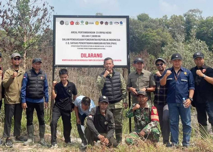 Lahan Tambang CV Iprau Hero di Membalong Disegel Satgas PKH, Santo: Siap, Biar Saja