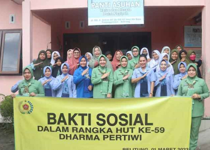 HUT ke-50, Dharma Pertiwi Koorcab Babel Baksos di Belitung, Berikan Tali Asih Anak Yatim dan Dhuafa