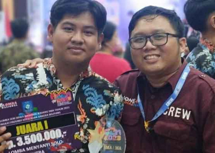 Muhamad Fathir Juara Cabang  Vokal Solo FLS2N Bangka Belitung 2023