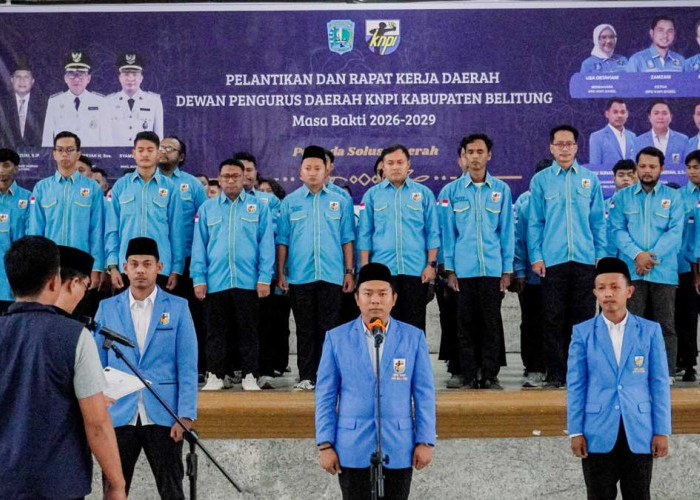 72 Pengurus Baru KNPI Belitung Dilantik, Ketua Dorong Pemuda Fokus Kerja Nyata