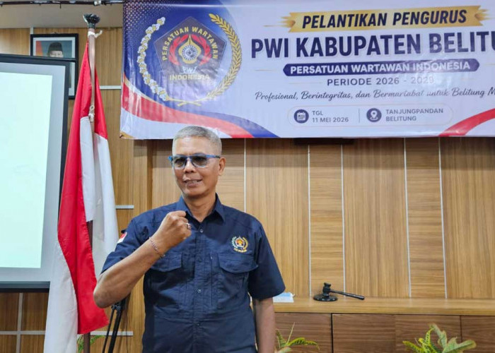 Ketua PWI Belitung 2026–2029 Resmi Dijabat Ali Hasmara, Kepemimpinan Baru Dimulai