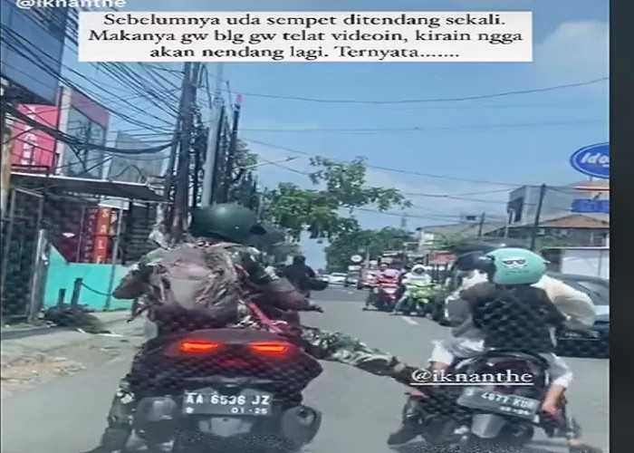 Viral Video Oknum TNI Tendang Pengendara Motor Gandeng Anak Kecil, Netizen Murka