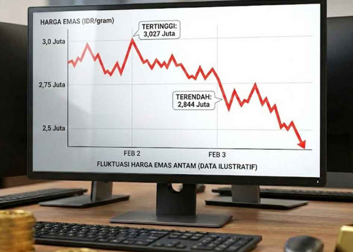 Harga Emas Antam Hari Ini, Terjun Bebas di Luar Prediksi