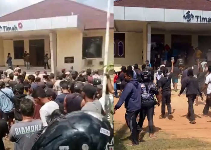 Ratusan Penambang Serbu Kantor Unit PT Timah Gantung, Tuntut Hasil Tambang Segera Ditampung