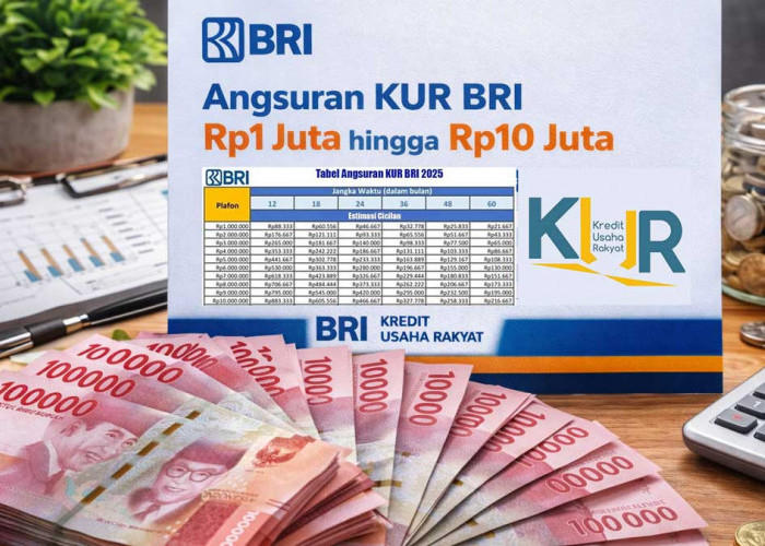 Tabel Lengkap Angsuran KUR BRI Plafon Rp1–10 Juta, Cicilan Ringan untuk UMKM
