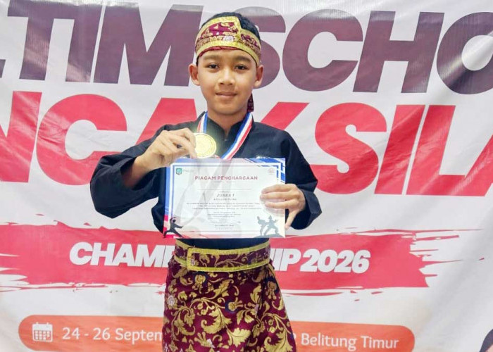 Hafidz Borong 3 Medali, Bawa SDN 10 Gantung Juara Umum Pencak Silat Beltim