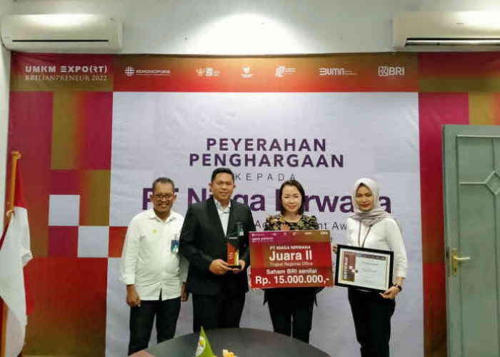 BRI Berikan PT Niaga Nirwana Penghargaan SME's Lifetime Achievement Award 2022