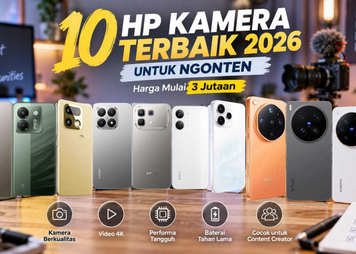 10 HP Kamera Terbaik 2026 untuk Ngonten, Harga Mulai 3 Jutaan