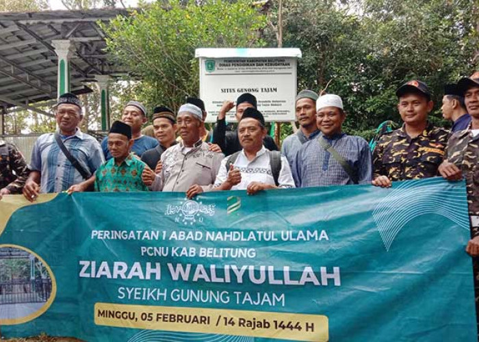 Peringati 1 Abad NU, PCNU Belitung Ziarah Ke Gunung Tajam 