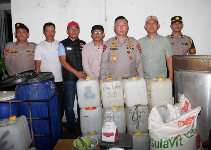 Rumah Produksi Arak Terbongkar, Polres Belitung Sita 30 Drum Fermentasi dan 10 Jeriken Siap Edar