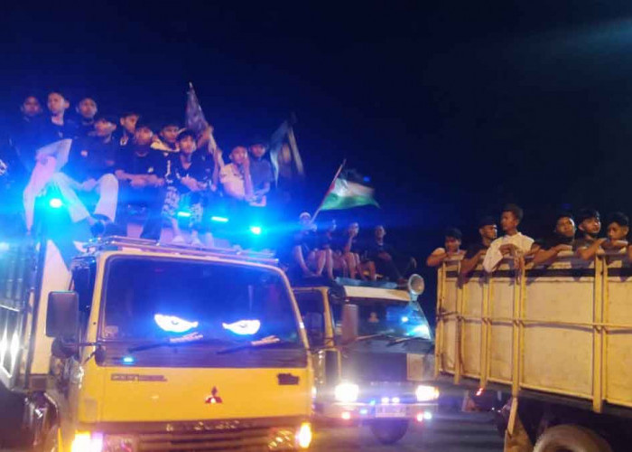 Pawai Takbir Keliling Idul Fitri 2026 di Belitung Meriah, 200 Kendaraan Padati Tanjungpandan