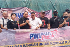 PWI Babel Peduli Salurkan Bantuan untuk Korban Kebakaran Serdang, Bupati Basel Apresiasi